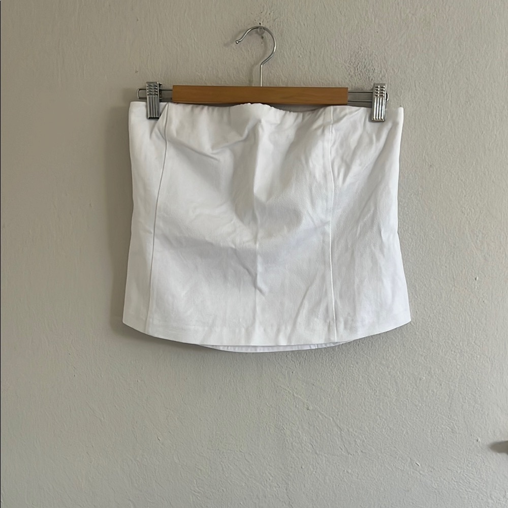 J. McLaughlin White Strapless Top